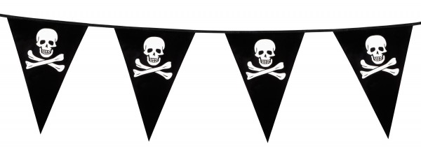 Piratenparty Totenkopf Wimpelkette 6m