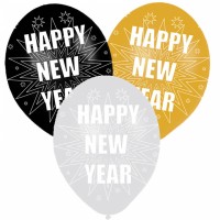 6 Silvesterparty Luftballons 27,5cm