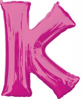 Folienballon Buchstabe K pink XL 83cm