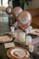 Vorschau: 6 Eid Mubarak Luftballons roségold 30cm