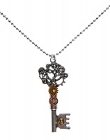 Vorschau: Steampunk Halskette Mit Schlüssel-Anhänger