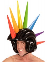 Aufblasbarer Punk Helm Mit Spikes 90 cm