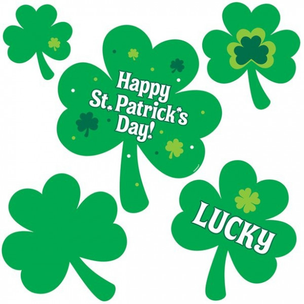 30 St. Patricks Day Kleeblatt Pappausschnitte