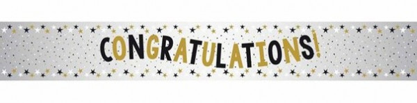 Congratulations Folien Banner metallic 2,7m