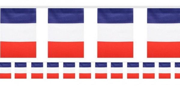 Frankreich Fahnengirlande Trikolore 6m