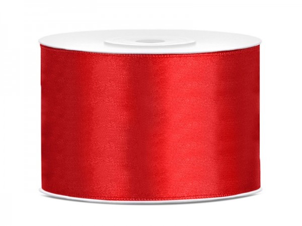 25m Satin Geschenkband rot 5cm breit