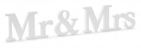 Mr & Mrs Deko Schriftzug weiß 50 x 9,5cm