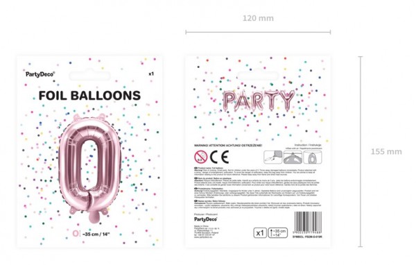 Folienballon O roségold 35cm 4
