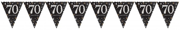 Golden 70th Birthday Wimpelkette 4m