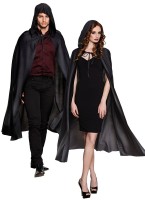 Obscuritas Cape mit Kapuze schwarz-grau