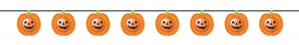 Halloween Freunde Kürbis Girlande 2m