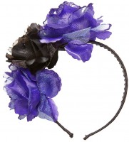 Rosy Haarreif mit Rosen Schwarz-Violett