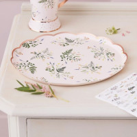 8 Birthday Teaparty Pappteller 21,5cm
