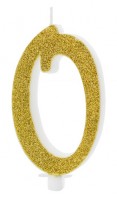 Glossy Birthday Zahl 0 Tortenkerze 10cm