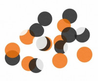 Orange and Black Konfetti 10g