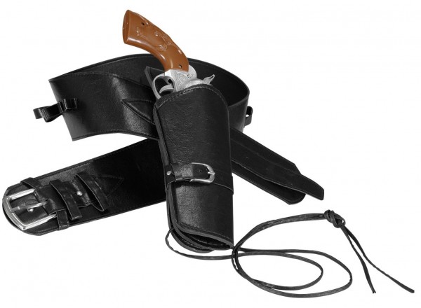 Western Gürtel Mit Pistolenhalter Aus Kunstleder