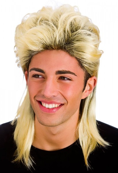 Blonde Vokuhila Perücke Mike