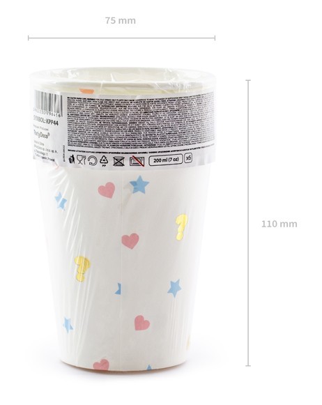 6 Boy or Girl Pappbecher 200ml 4