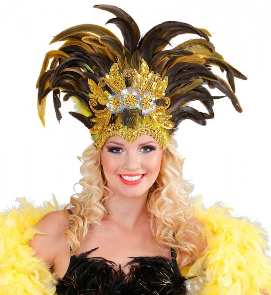 Edler Aurelaia Feder Kopfschmuck In Gold 2