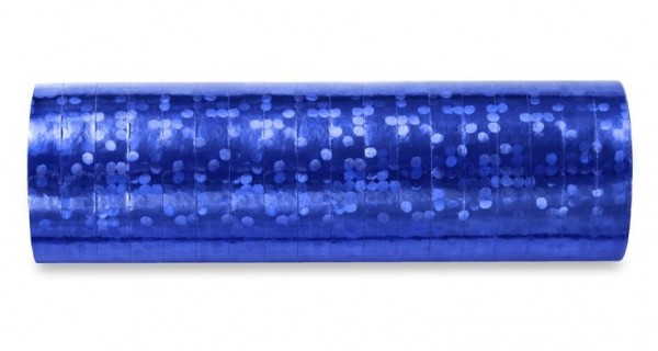 1 Rolle Luftschlangen metallisch Blau