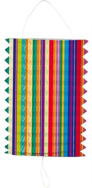 Bunte Streifen Laterne 16cm