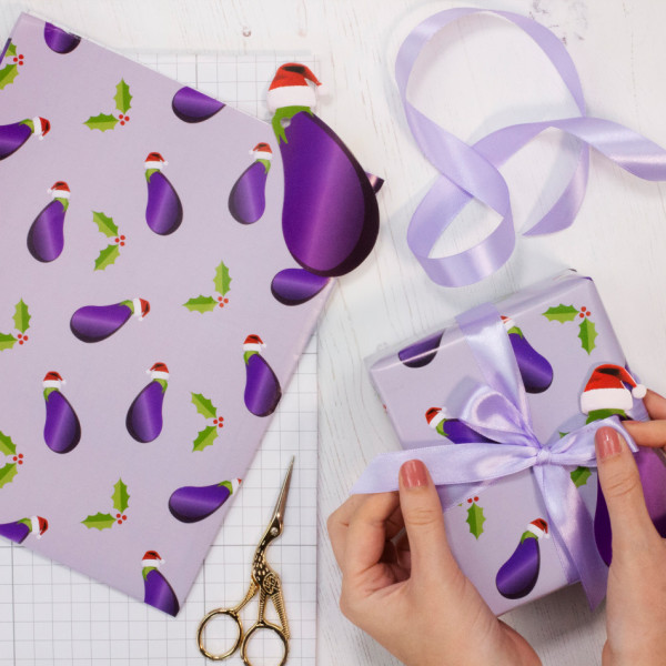 3-teiliges Auberginen Geschenkverpackungsset 2
