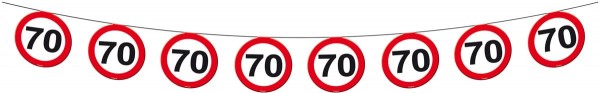 Verkehrsschild 70 Wimpelkette 12m