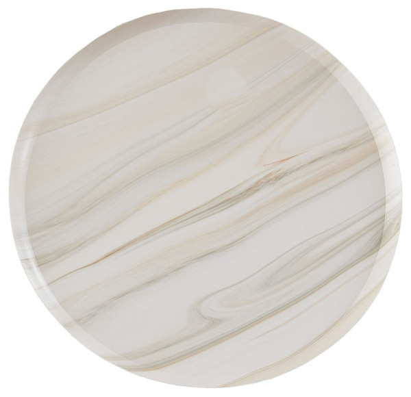 8 Natural Marmor Pappteller 25cm