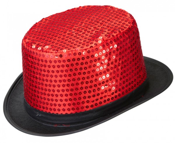 Pailletten Zylinder Rot