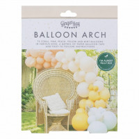 Vorschau: Ballongirlande Pastell-apricot 75-teilig