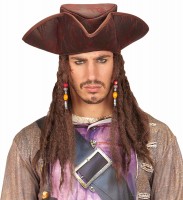 Gilman Piratenhut Mit Haaren In Lederoptik