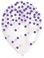 Vorschau: 6 Luftballons Bunter Konfettiregen 27,5 cm