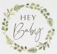 16 Botanical Babyparty Servietten 18 x 17cm