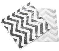 20 Silber Metallic Servietten 33x33cm