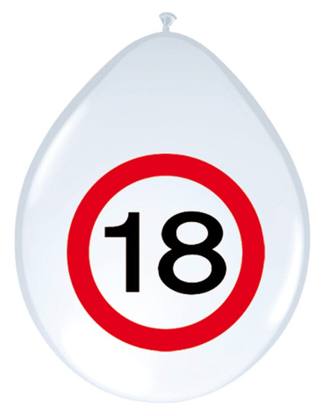 8 Verkehrsschild 18 Luftballons 30cm