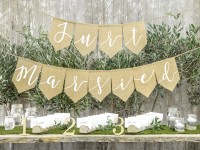 Just married Jute Girlande 1,85m x 23cm