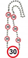 Verkehrsschild 30 Halskette 42cm