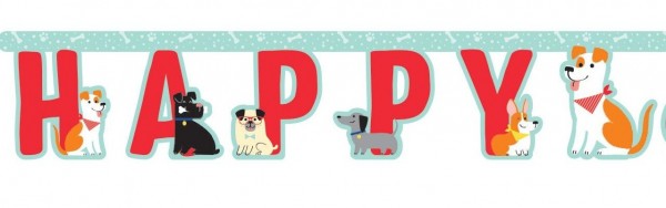 Hunde Party Birthday Girlande 2,2m 2