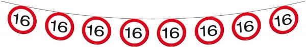 Verkehrsschild 16 Wimpelkette 12m