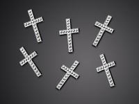 25 Kreuze Streudeko silber 27mm