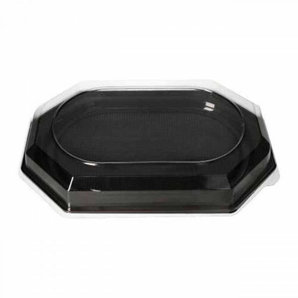10 PET Servierplatten eckig schwarz 45cm x 30cm 3