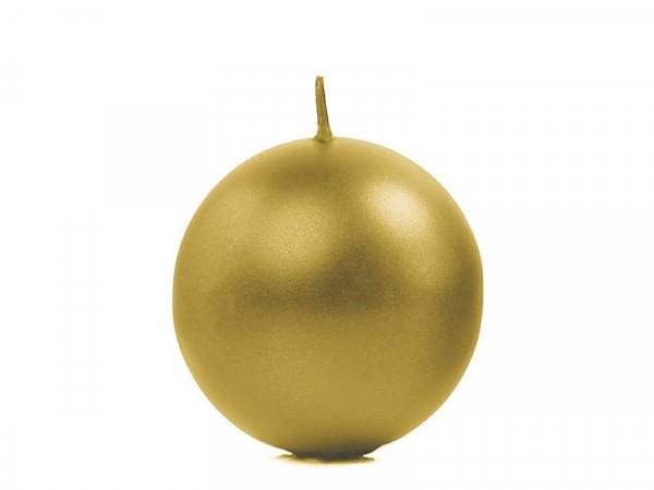 10 Kugelkerzen Torino gold metallic 6cm