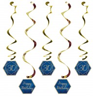 5 Luxurious 30th Birthday Spiralhänger 99cm