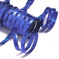 Holo-Party Luftschlangen royalblau 3,8m