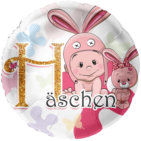 Häschen Folienballon 45cm