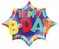 Splash Folienballon Happy B-Day