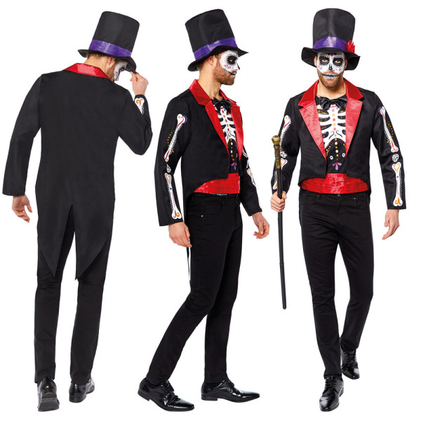 Mister Day of the Dead mäns kostym