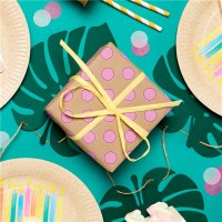 Vorschau: Gepunktetes Geschenkpapier Rosa Eco