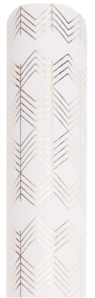FSC Zick Zack Geschenkpapier weiß-silber 2