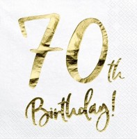 20 Glossy 70th Birthday Servietten 33cm